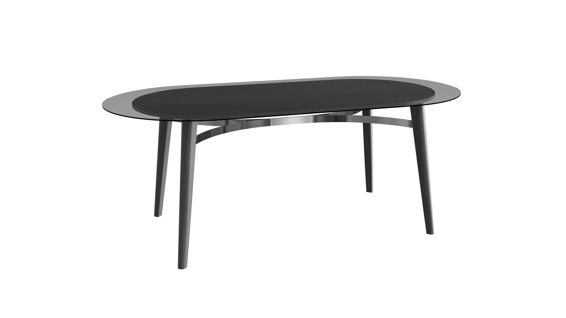 Arch Fixed Glass Dining Table