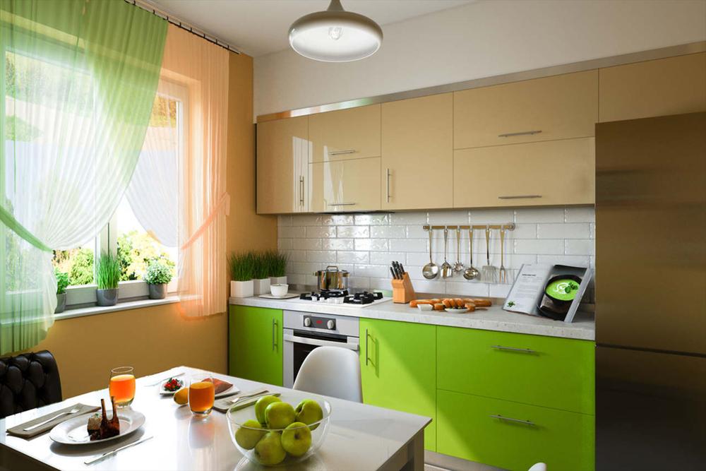 طراحی آشپزخانه سبز