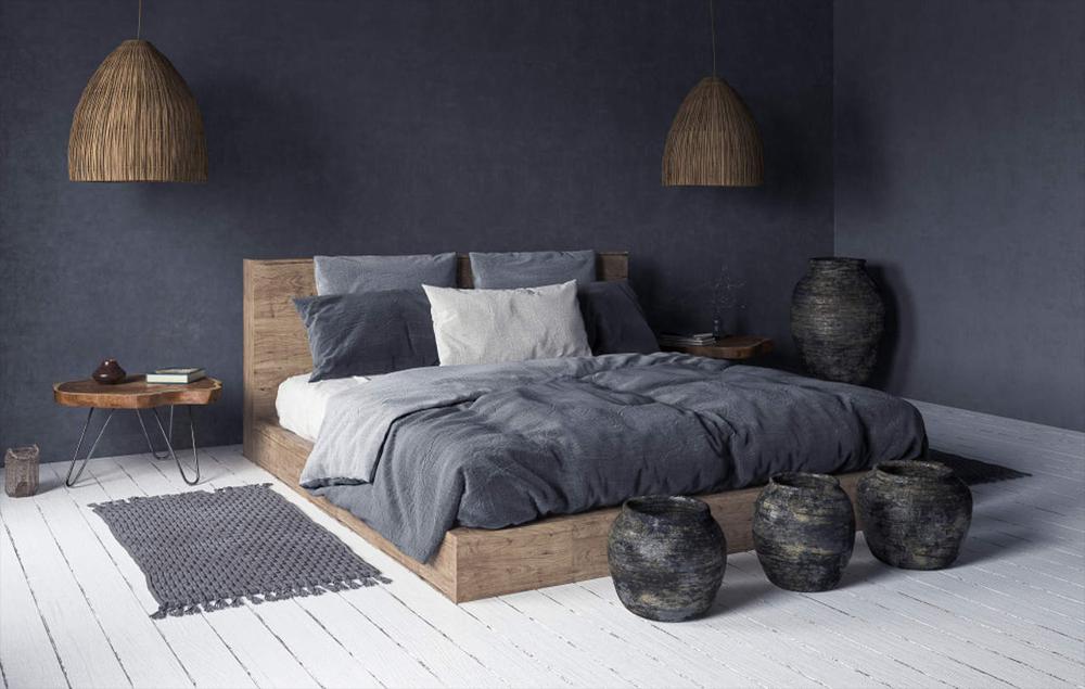 rustic black home decor for bedroom
