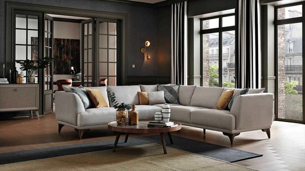 white modern sectional sofa