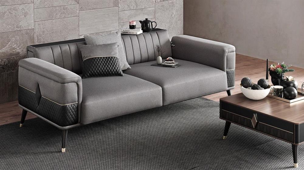 giường sofa hiện đại màu xám
