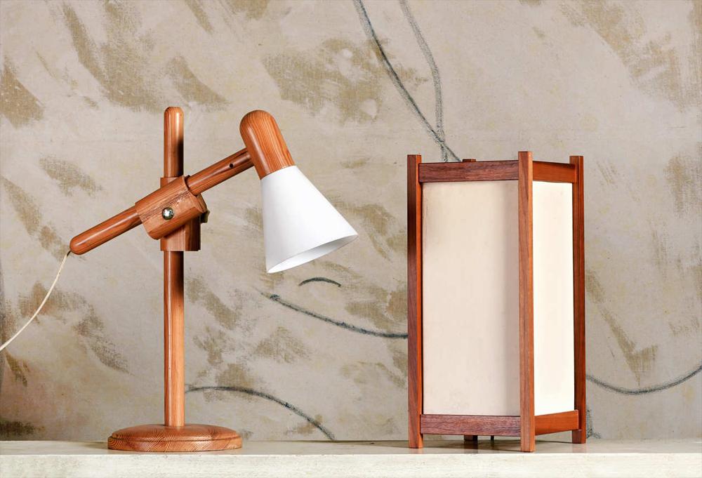 lamps made of wood
