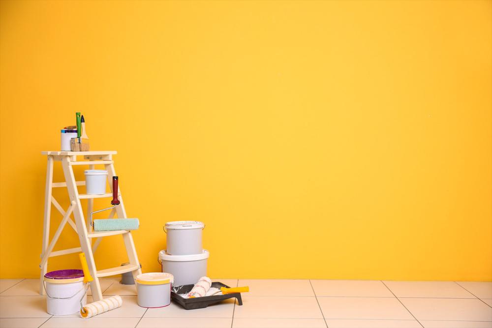 sarı duvar boyası
