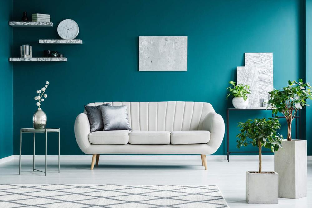 turquoise living room decoration